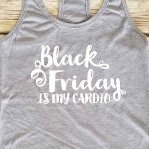 Black Friday is my Cardio - grey racerback tank